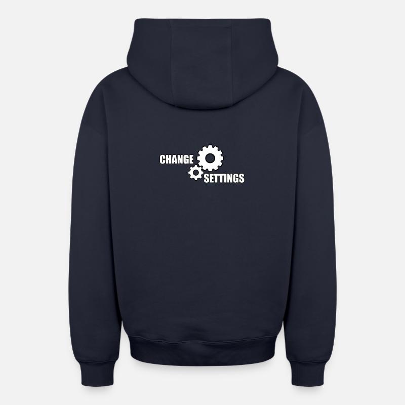 MODIFIER LES PARAMÈTRES - Sweat à capuche unisexe zippé oversize épais SPREAD - bleu marine