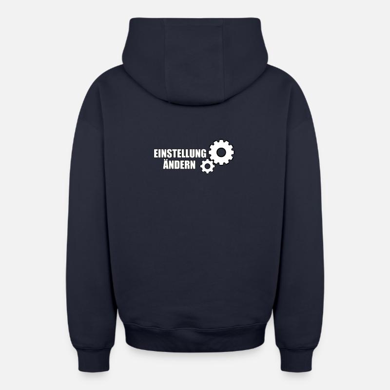 MODIFIER LE PARAMÈTRE - Sweat à capuche unisexe zippé oversize épais SPREAD - bleu marine