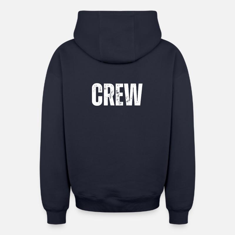 Crew - Oversized Heavyweight Unisex Zip Hoodie - Navy