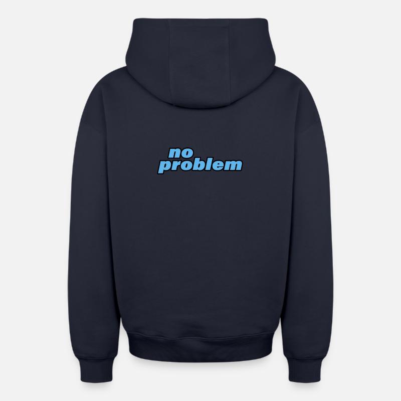 aucun problème - Sweat à capuche unisexe zippé oversize épais SPREAD - bleu marine