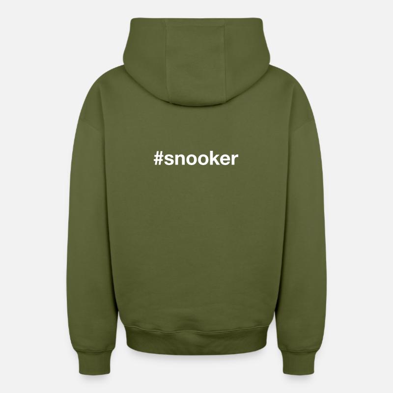 Billard Snooker - Sweat à capuche unisexe zippé oversize épais SPREAD - kaki