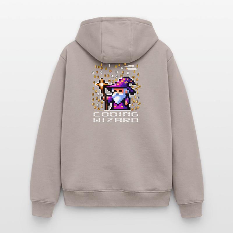 Sorcier Pixel Code Sweat à capuche unisexe zippé oversize épais SPREAD