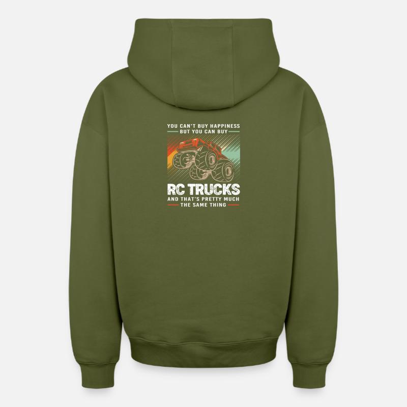 Voiture jouet RC Car - Sweat à capuche unisexe zippé oversize épais SPREAD - kaki