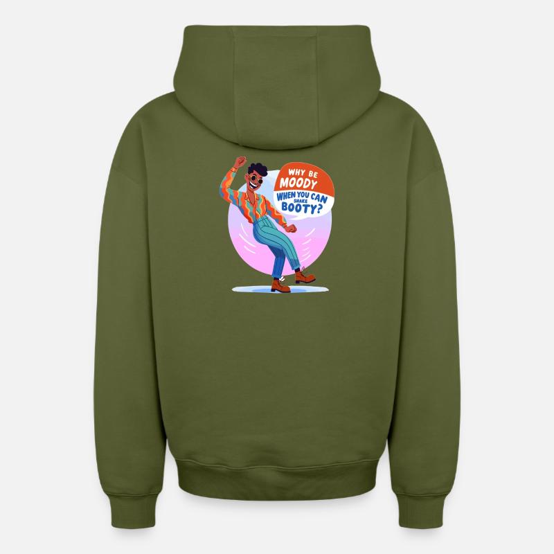 Disco-Boogie: Warum trübe Stimmung? - Oversized Heavyweight Unisex Zip Hoodie - Khaki