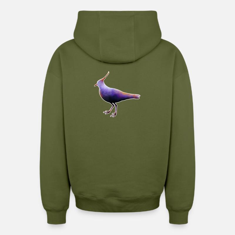 Lapwing.1 - Sweat à capuche unisexe zippé oversize épais SPREAD - kaki