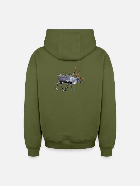 KORPILOMBOLO - Oversized Heavyweight Unisex Zip Hoodie - khaki