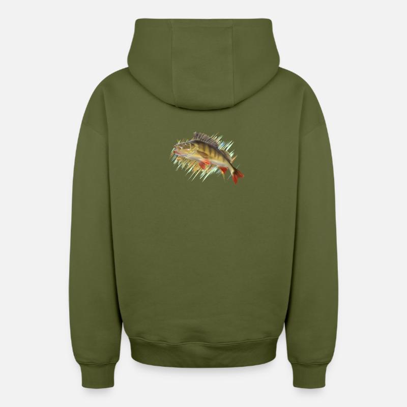 Perch - Oversized Heavyweight Unisex Zip Hoodie - khaki