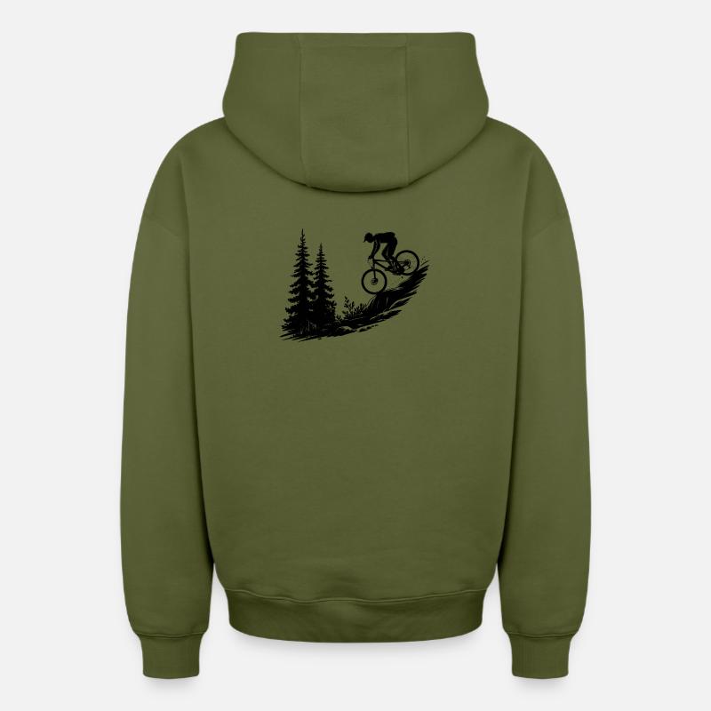 VTT VTT - Sweat à capuche unisexe zippé oversize épais SPREAD - kaki