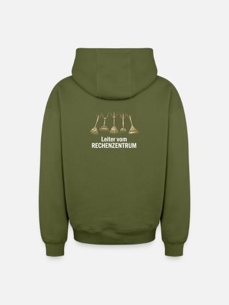 Hello World Programmiersprachen Programmierer Nerd - Oversized Heavyweight Unisex Zip Hoodie - Khaki