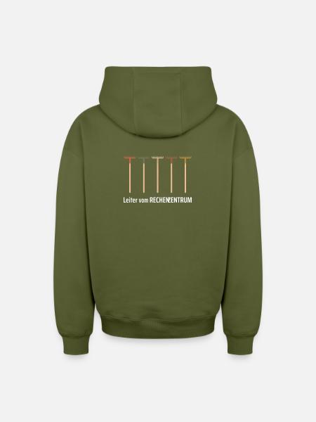 Leiter Vom Rechenzentrum Gartenarbeit Gärtner - Oversized Heavyweight Unisex Zip Hoodie - Khaki