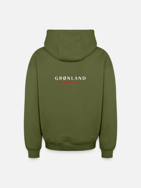 Grönland Nicht zu verkaufen Banner - Oversized Heavyweight Unisex Zip Hoodie - Khaki