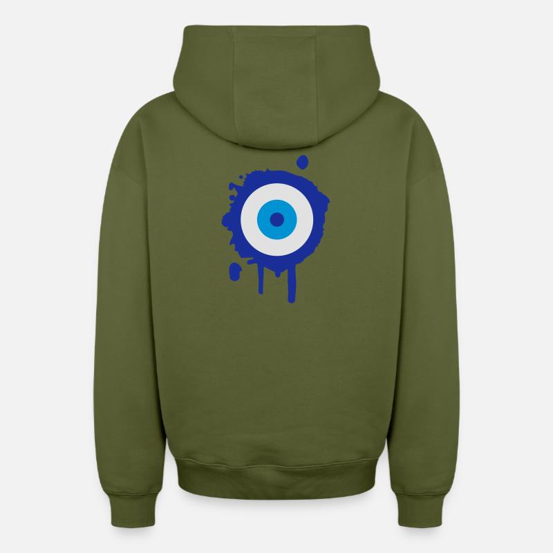 Une amulette Oriental - Sweat à capuche unisexe zippé oversize épais SPREAD - kaki