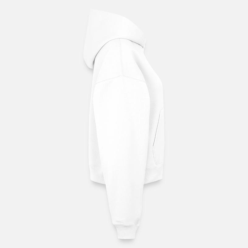Deer Head Silhouette Rust Cropped Oversized Heavyweight Women's Hoodie