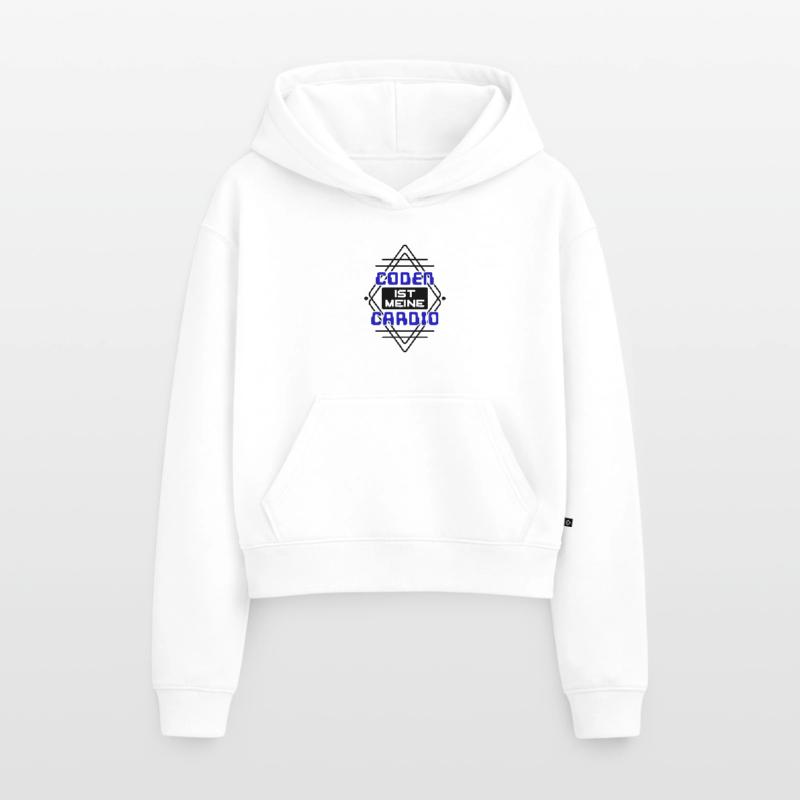 Software Developer Developer Cool Saying Coden Cropped Oversized Heavyweight Women's Hoodie