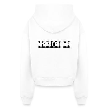 Assistant_MD - Sweat à capuche cropped oversize femme SPREAD - blanc - Dos - AI Model Female 172 light (172cm)