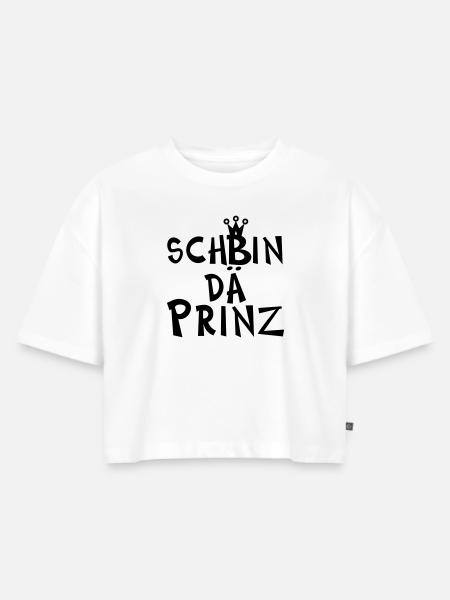 Prinz - Frauen Premium Oversized Bio Cropped T-Shirt - Weiß