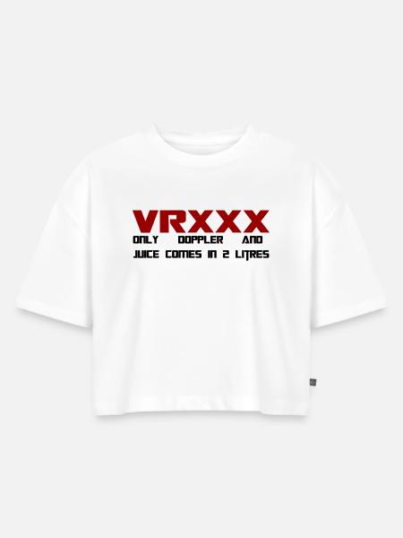 VRXXX - Frauen Premium Oversized Bio Cropped T-Shirt - Weiß