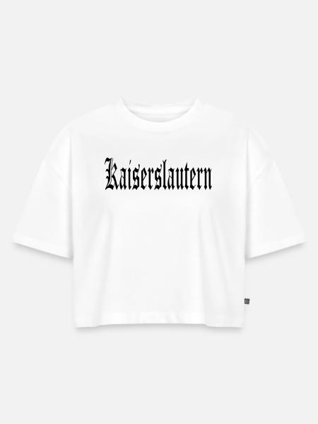 Kaiserslautern - Frauen Premium Oversized Bio Cropped T-Shirt - Weiß