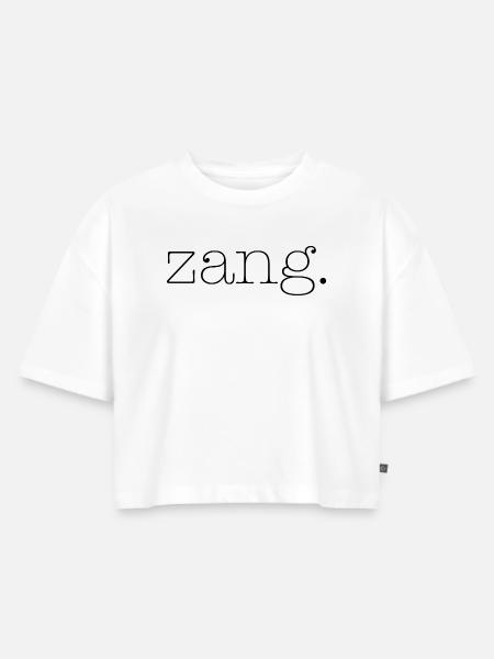 Zang - Frauen Premium Oversized Bio Cropped T-Shirt - Weiß