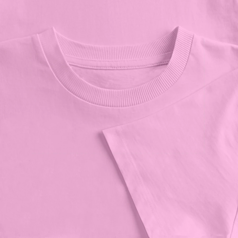 Switzerland badge on a women’s premium oversized organic cropped t-shirt, washed pink, neck label