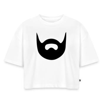 Barbe - Crop top Premium bio Oversize Femme - blanc - Devant - Selfina (174cm)