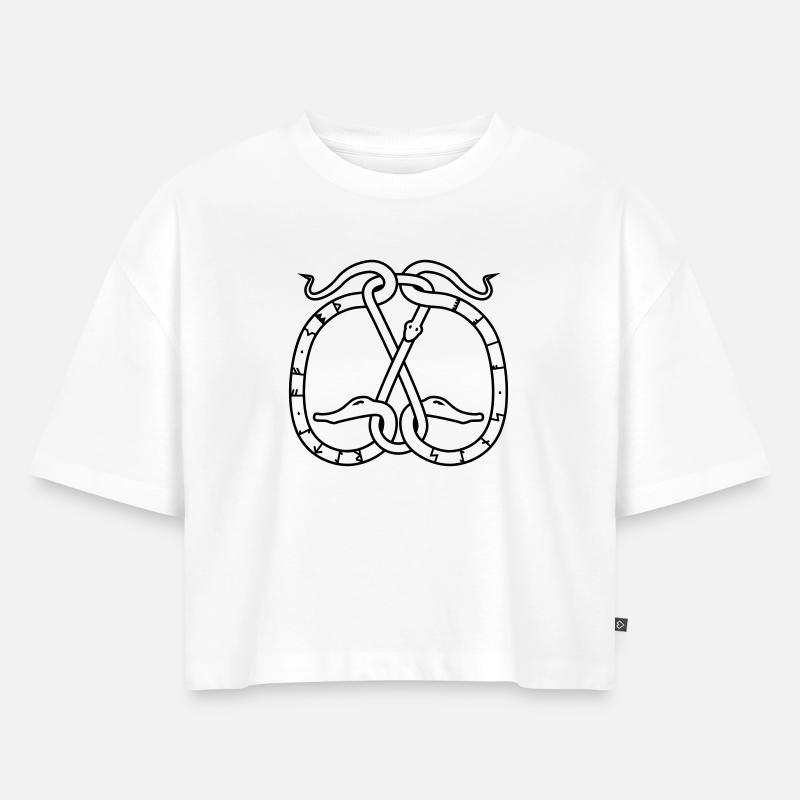 Memory - Crop top Premium bio Oversize Femme - blanc