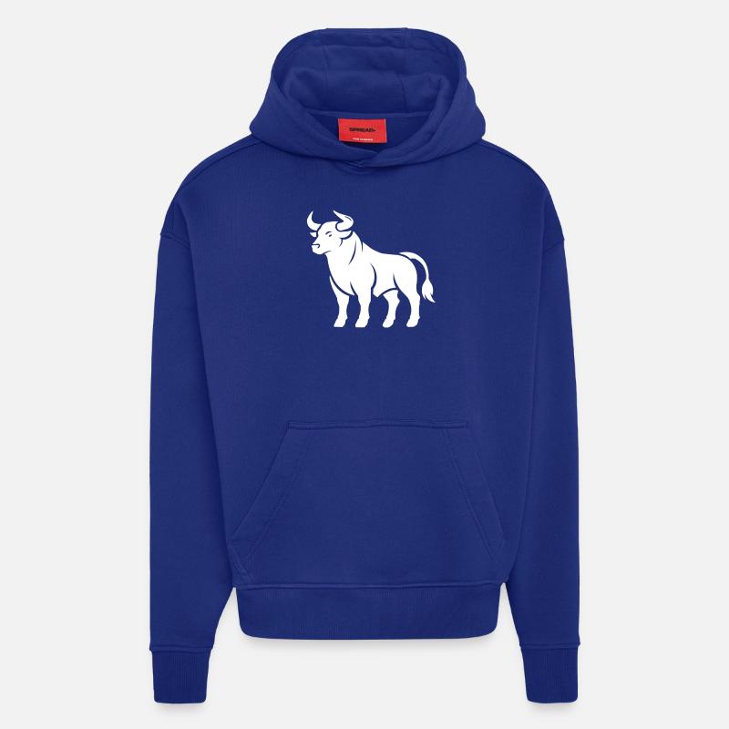 bull - Hoodie- made by SPREAD  - Iconic Blue