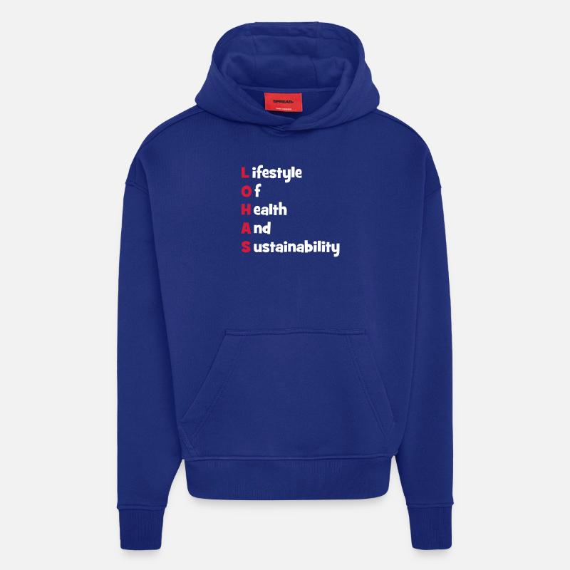 Lohas - Sweat à capuche bio épais oversize fabriqué en UE - Iconic Blue