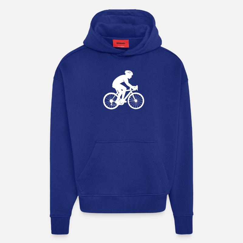 Vélo Raffahrar - Sweat à capuche bio épais oversize fabriqué en UE - Iconic Blue