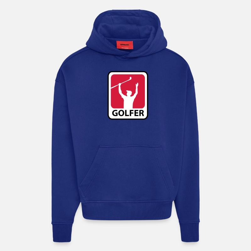 Golf - Sweat à capuche bio épais oversize fabriqué en UE - Iconic Blue
