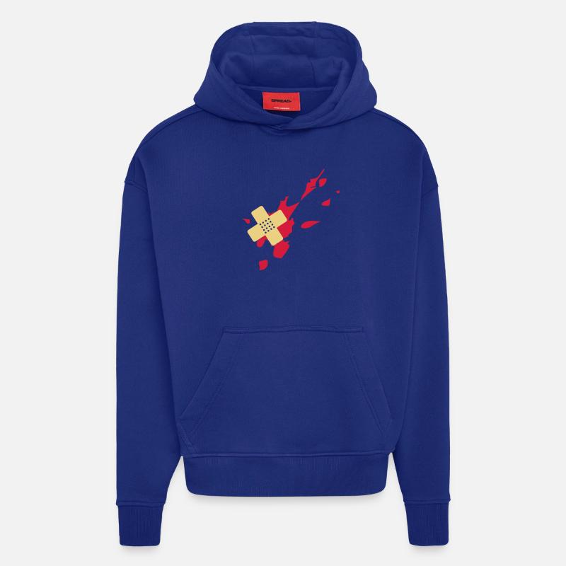 Pflaster Blutspritzer 2c - Hoodie- made by SPREAD  - Iconic Blue
