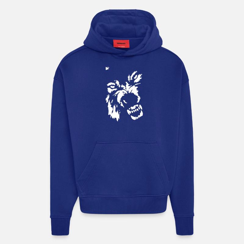 Wolf - Hoodie- made by SPREAD  - Iconic Blue