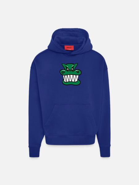 Wicked funny cool Dragon comic - Hoodie- made by SPREAD  - Iconic Blue