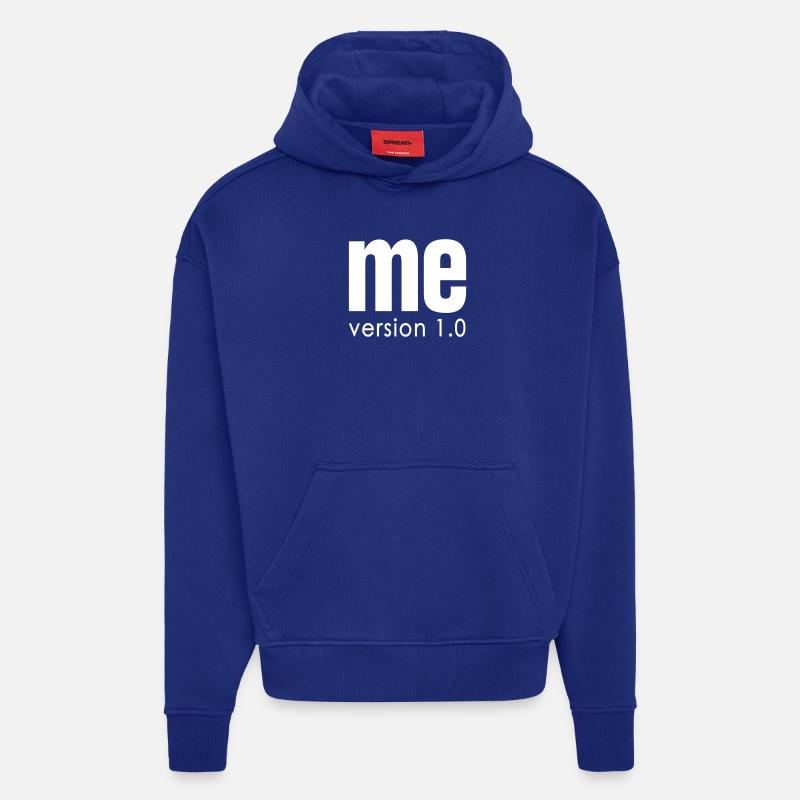 ME version 1.0 BE FR - Sweat à capuche bio épais oversize fabriqué en UE - Iconic Blue