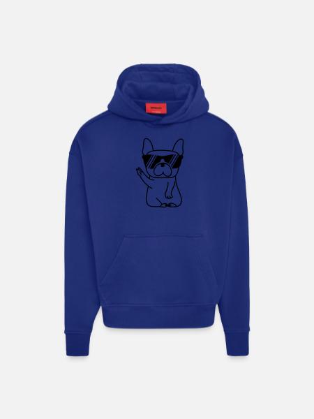 Bully cool - Sweat à capuche bio épais oversize fabriqué en UE - Iconic Blue