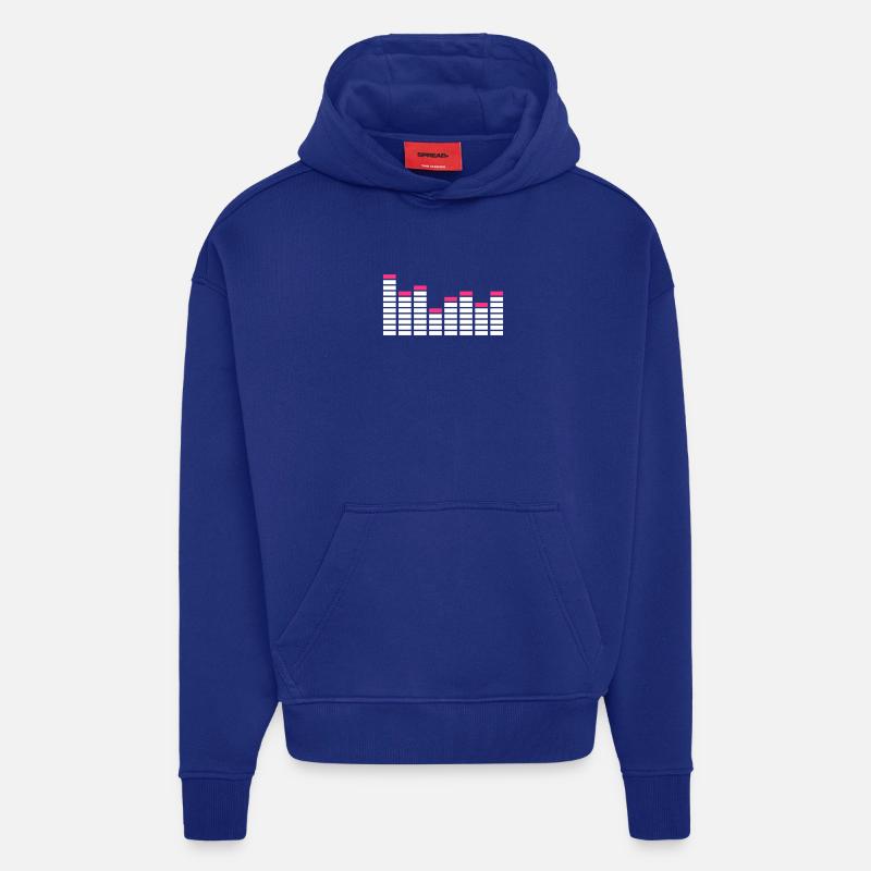 Equalizer / equaliser - Sweat à capuche bio épais oversize fabriqué en UE - Iconic Blue