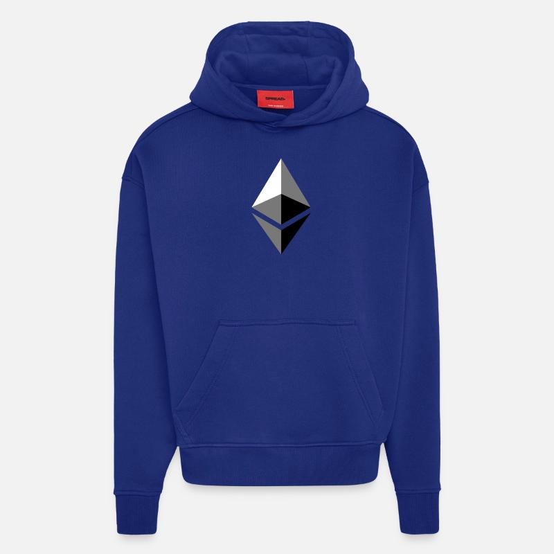etherium ether ETH - Hoodie- made by SPREAD  - Iconic Blue