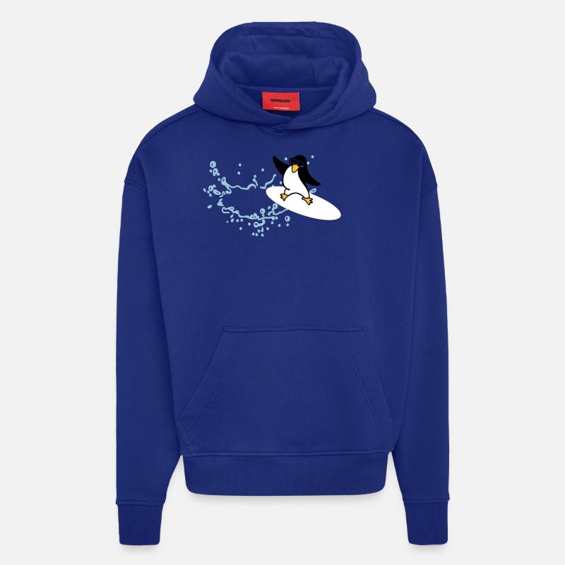 Éclaboussures d'eau / Water splashing (1c) - Sweat à capuche bio épais oversize fabriqué en UE - Iconic Blue