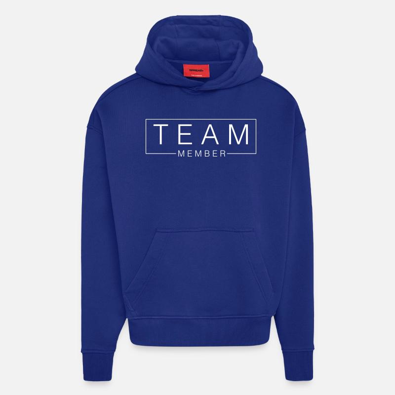Membres de l’équipe - Sweat à capuche bio épais oversize fabriqué en UE - Iconic Blue