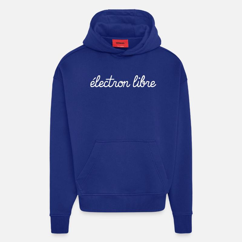 Electron Libre - Sweat à capuche bio épais oversize fabriqué en UE - Iconic Blue