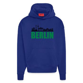 berlin skyline - Hoodie- made by SPREAD  - Iconic Blue - Vorne