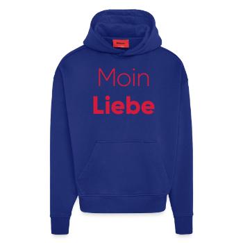 Liebe ist stärker als Hass - Hoodie- made by SPREAD  - Iconic Blue - Vorne