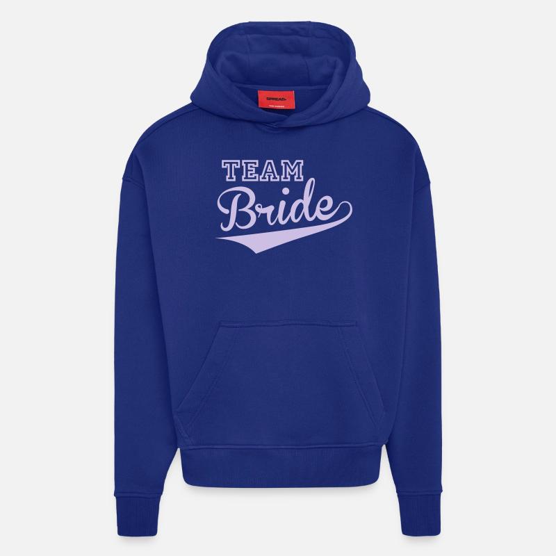 Team Bride 02 - Sweat à capuche bio épais oversize fabriqué en UE - Iconic Blue
