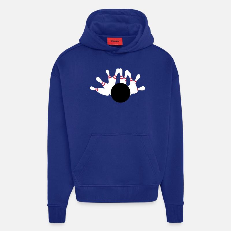 skittles - Sweat à capuche bio épais oversize fabriqué en UE - Iconic Blue
