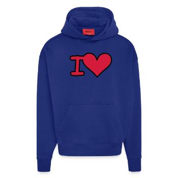 i love - Hoodie- made by SPREAD  - Iconic Blue - Vorne