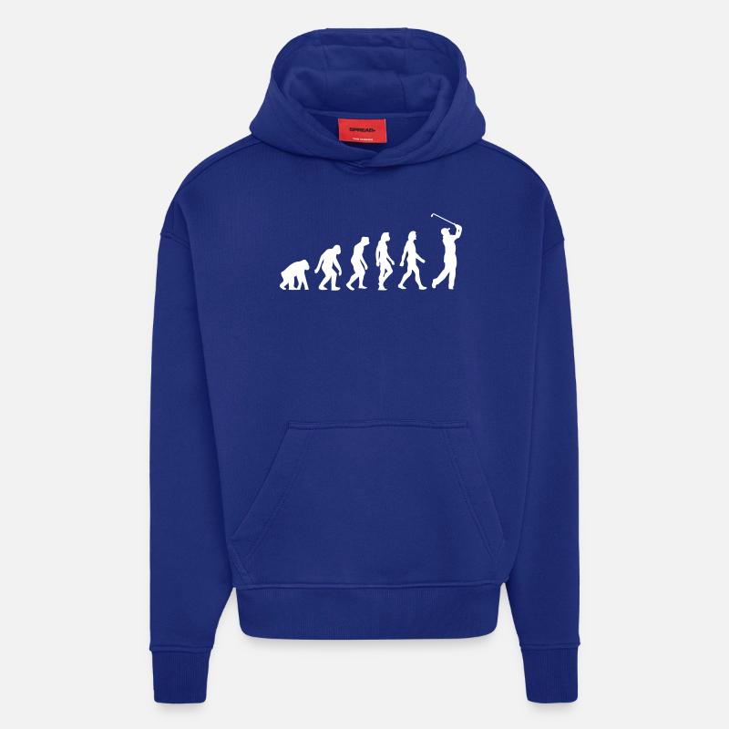 Die Evolution des Golfs - Hoodie- made by SPREAD  - Iconic Blue