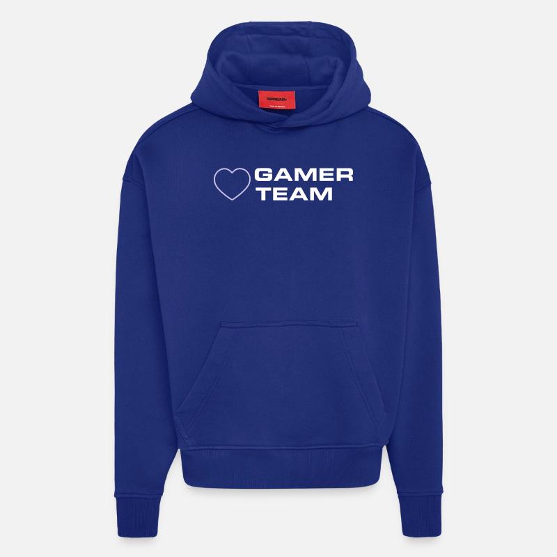Cœur de l’équipe de joueurs - Sweat à capuche bio épais oversize fabriqué en UE - Iconic Blue