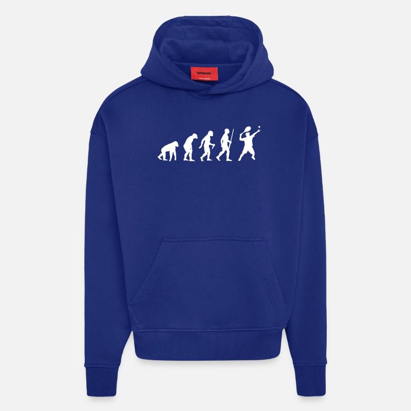 Tennis Evolution - Hoodie- made by SPREAD  - Iconic Blue