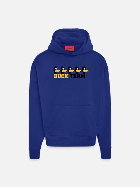 Duck Team - Sweat à capuche bio épais oversize fabriqué en UE - Iconic Blue