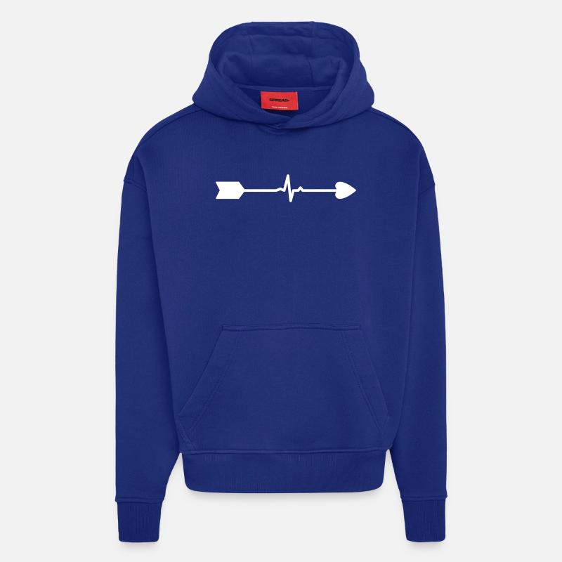 Flèche pour amoureux - Sweat à capuche bio épais oversize fabriqué en UE - Iconic Blue
